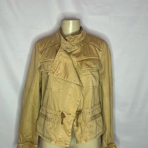 HEI HEI Anthropologie tan khaki drawstring waist jacket Mp
